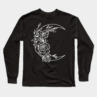 Floral Moon Long Sleeve T-Shirt